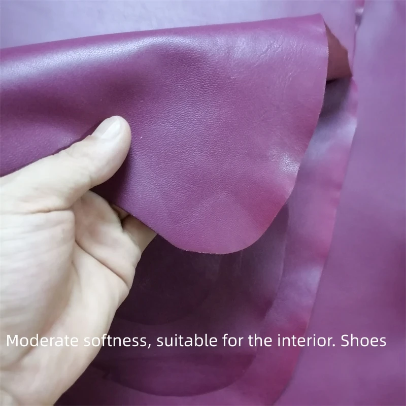 1mm Purple Red Sheepskin. First Layer Leather. Real Leather Fabric. Handmade DIY For Bag. Shoes. Whole Sheepskin