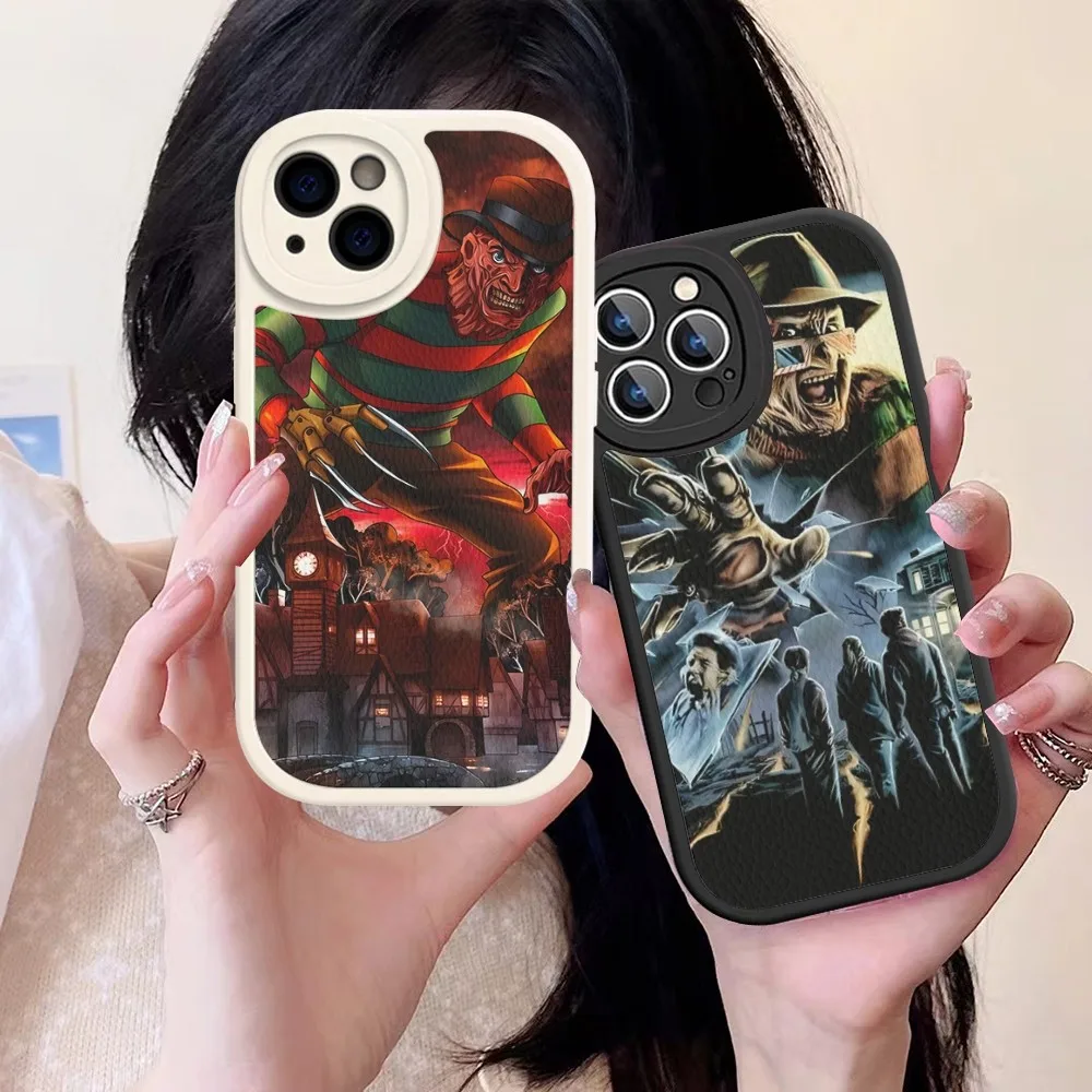 Film K-Krueger F-Freddy Horror Phone Case Hard Leather For iPhone 14 13 12 Mini 11 14 Pro Max Xs X Xr 7 8 Plus Fundas