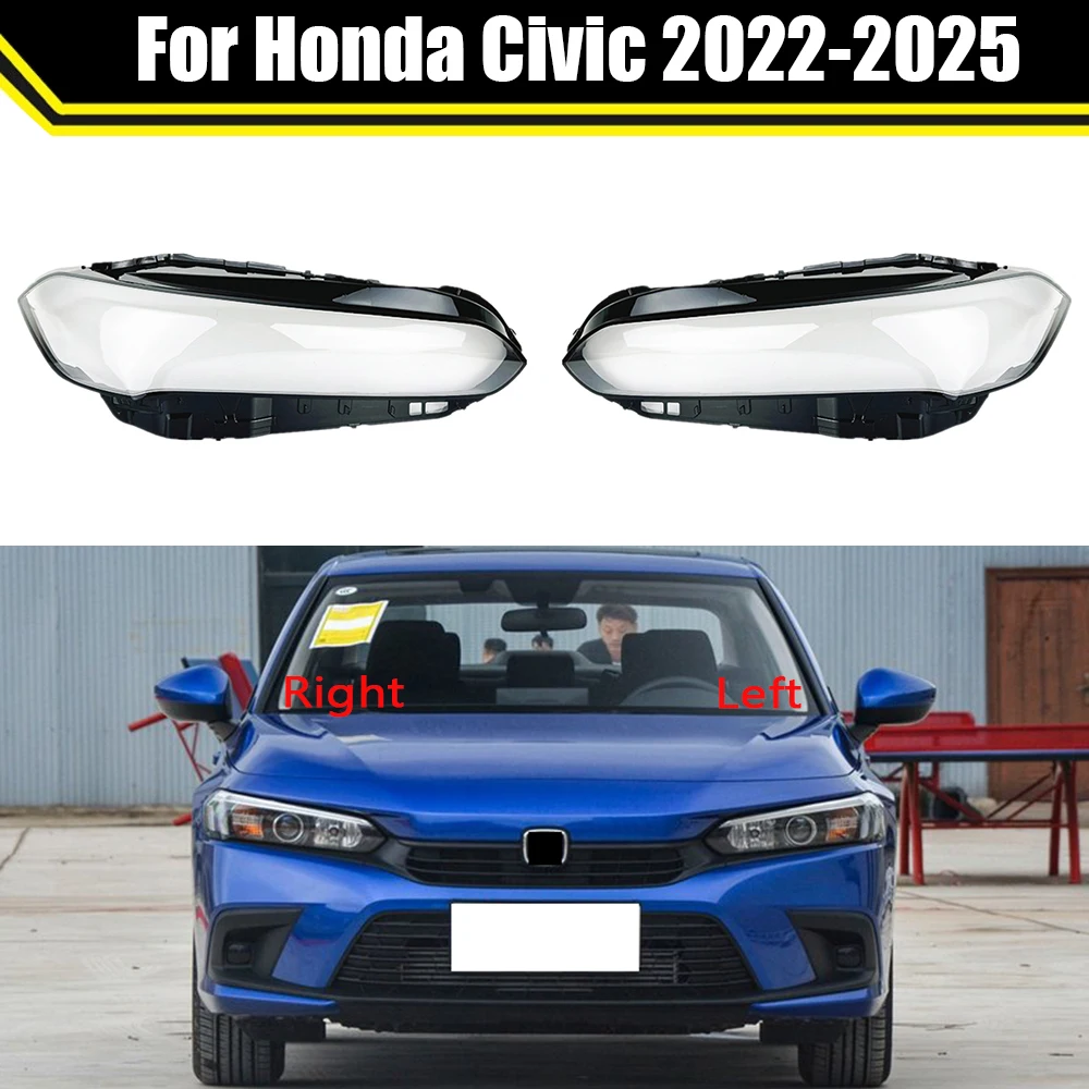 

Car Headlamp Waterproof Mask Lamp Shell Headlight Cover Transparent Lampshade Lampcover Caps For Honda Civic 2022 2023 2024 2025