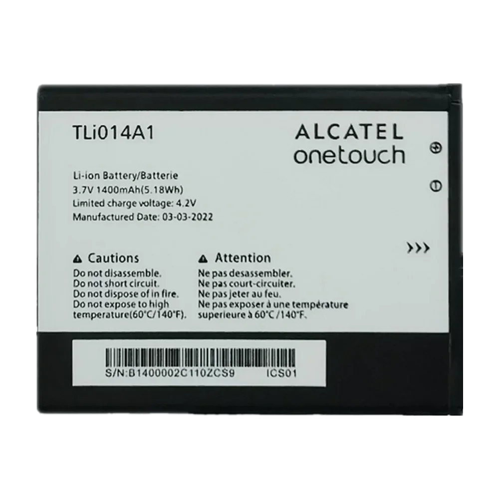 1400mAh Original Battery For Alcatel OT 4010D 4013D 4027D 4030D 4035D 5020D MTS 960 pixi 3 4 4.5 t s m pop TLi014A1 TLi013BB