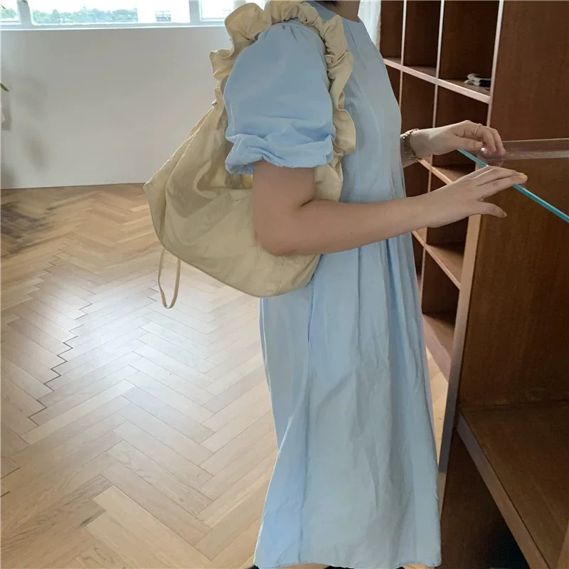 Fashion Large Capacity Canvas Bag Female Literary Style Single Shoulder Bag Novel Solid Color Handbag