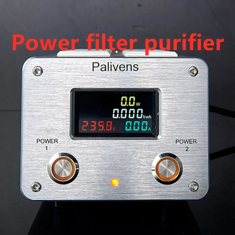 전원 필터 전원 소켓 3000W 15A 오디오 용 AC 필터 LED 디지털 디스플레이 오디오 잡음 필터 번개 방지 Palivens P20