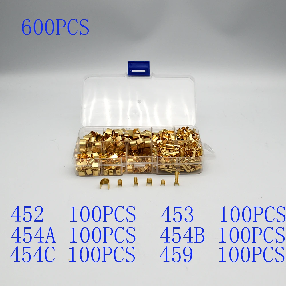 400/500/550/600pcs /box 453 U-shaped terminal tab cold inserts connectors cold terminal small teeth fascia terminal,0.3- 10.0mm2