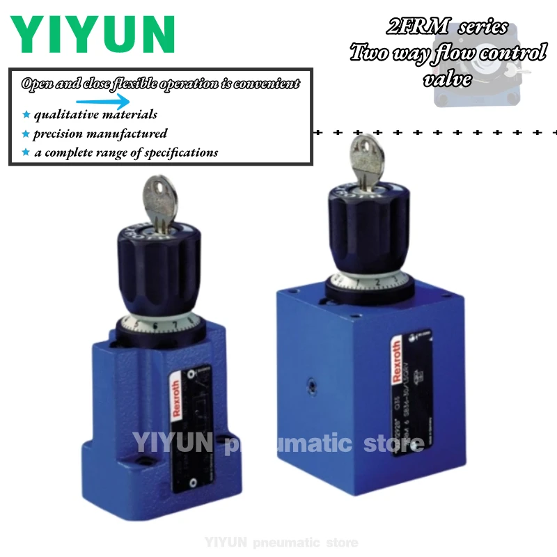 2FRM6B36-34/25QMV,YIYUN pneumatic component,Two way flow control valve, speed control valve,2FRM6,2FRM10,2FRM16 series