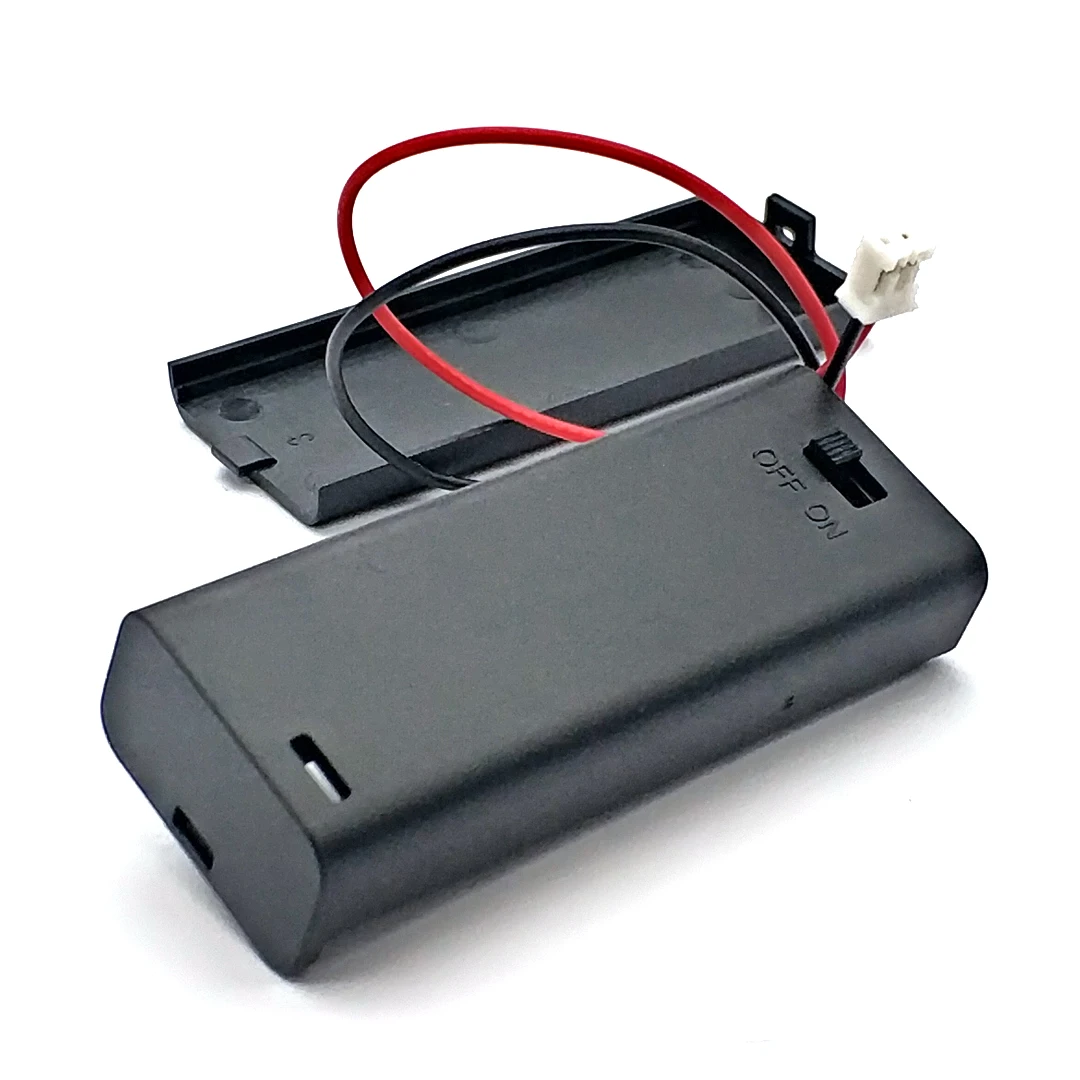 2 x Batteriehalterbox für AAA-Batterien mit Deckel und EIN/AUS-Schalter, PH2.0 2P-Stecker, DIY 3V-Stromversorgungsgehäuse – Detail 2