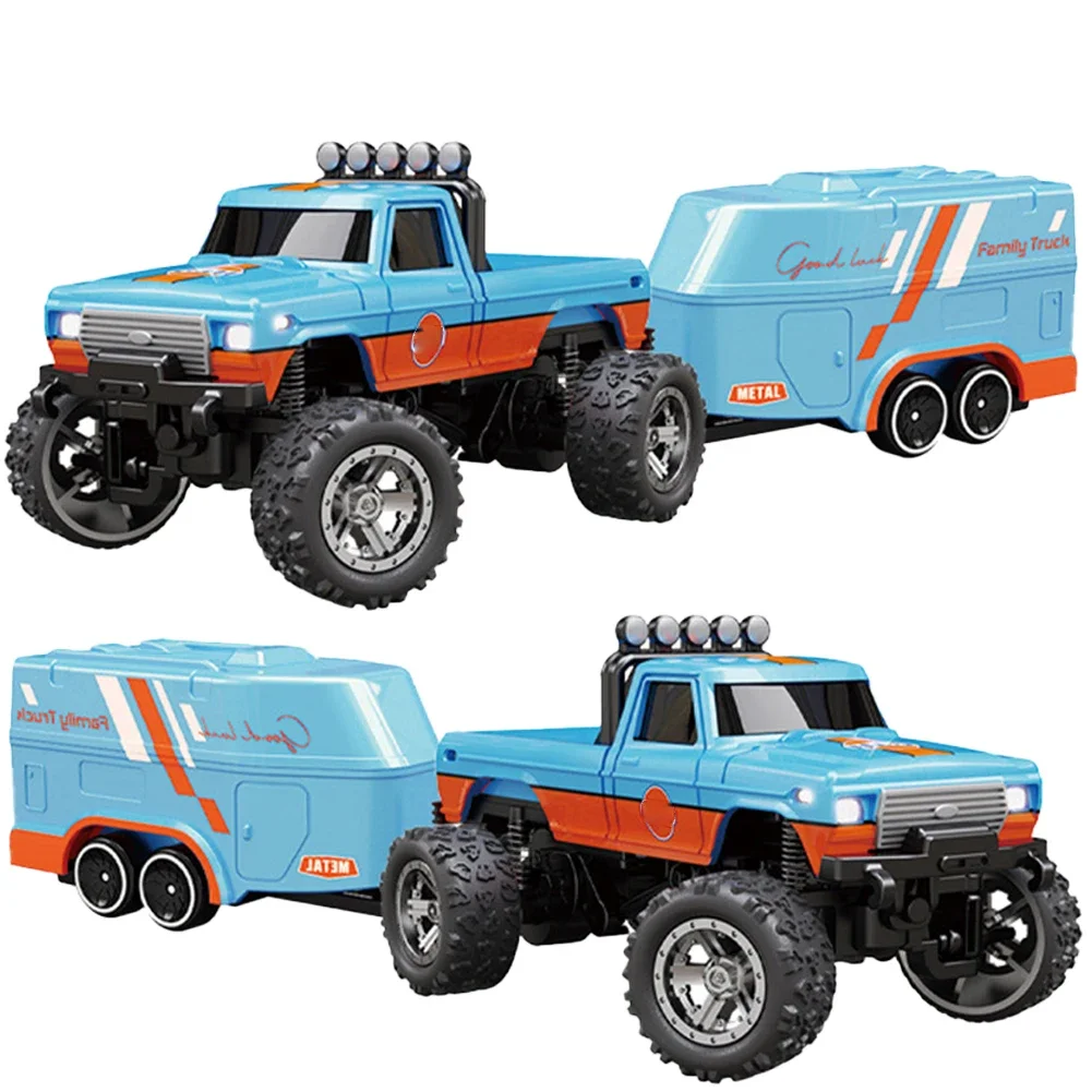 

Мини RC Monster Truck 1:64 Внедорожный альпинистский автомобиль из сплава, модель 2,4G, пульт дистанционного управления, электрический прицеп с регулируемой скоростью, детские игрушки