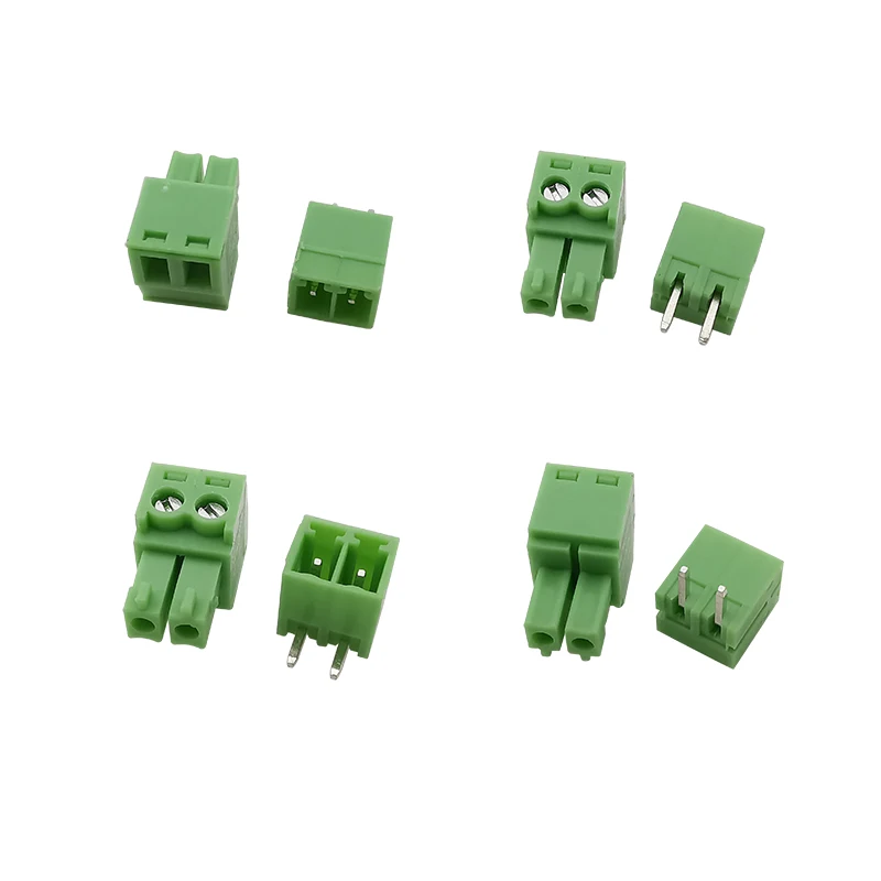 10 Pairs 3.81mm Pitch PCB Screw Terminal Block 2/3/4/5/6/7/8/9/10/12 Pin Male Plug Female Socket Pin Header Wire Connector