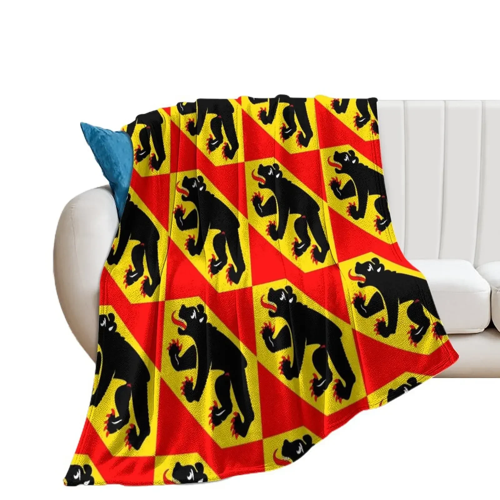 

Flag of Bern Canton Throw Blanket Tourist Polar Softest Beach Blankets