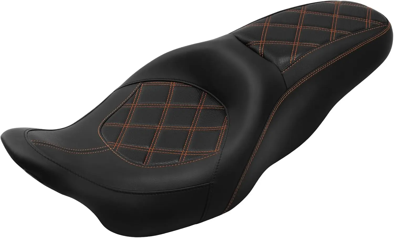 Motorcycle Touring Seat One-Piece 2 Up Driver Passenger Seat For Harley Touring 2009-2023 Road King Street Glide Electra Glide (