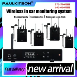 Paulkitson XSW Stereo Wireless In-Ear Monitoring System XS In Ear Monitors  24-Bit Digital DSP Processor Audio For 500/600MHz