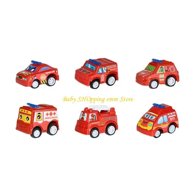 23gd 6pcs Small Rückenfahrzeug -Spielzeugauto -Autospielzeug für Kleinkind Spaß
