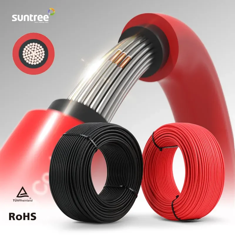 EN50618 Suntree super XLPE TUV solar PV connector energy panel connection extension cable