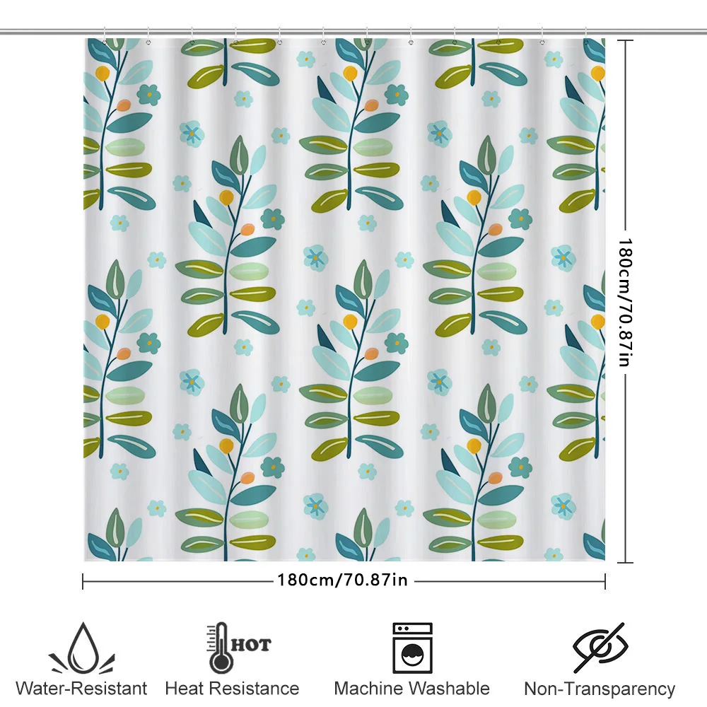 Decorative Shower Curtains with Floral Patterns Modern Bathroom Decor for Home Use