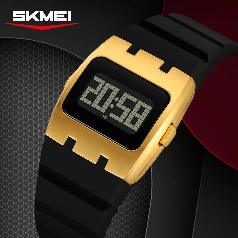 Skmei relógio eletrônico original à prova de água luminoso digital wriswatch para homem moda cronógrafo calendário despertador 2415