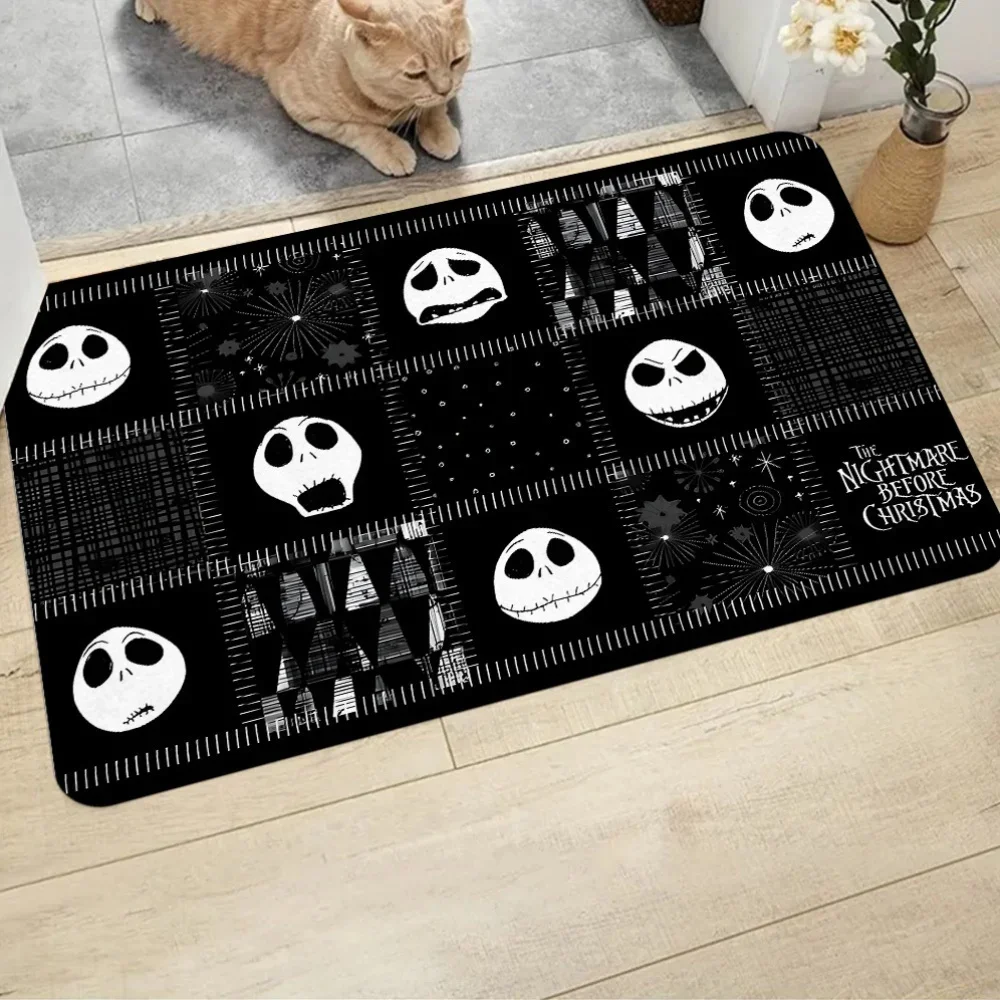 1 x Mother's Day Skeleton Jack Water Absorbent Non-slip Soft Bathroom Floor Mat, Floating Window Door Mat, Floor Mat, Mat