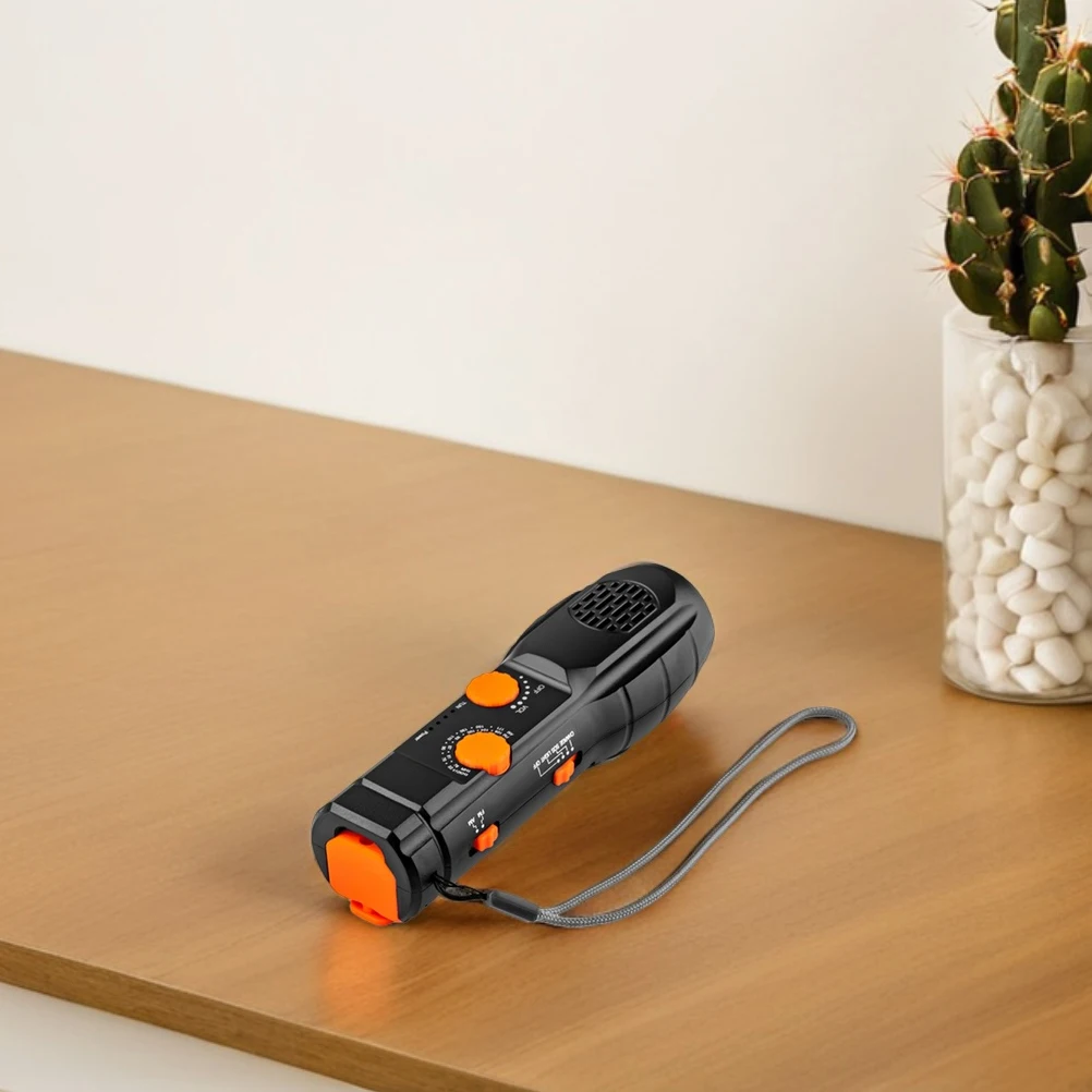 

Hand Crank Emergency Flashlight Multifunctional Rechargeable LED Flashlight Camping Hiking Radio Sos Alarm Phone