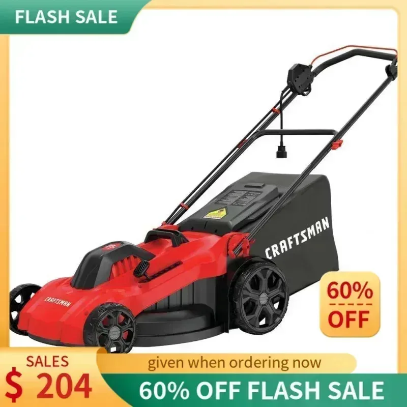 QZA4-CRAFTSMAN Electric Lawn Mower,20-Inch,Corded,13-Ah (CMEMW213),Red,