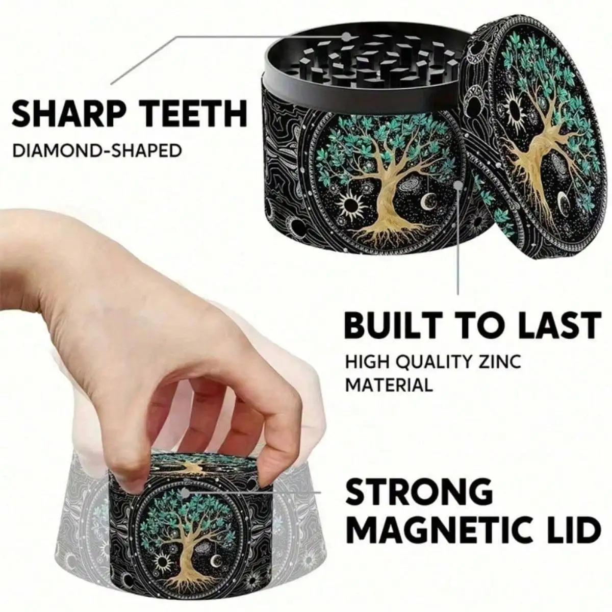 40/50/63 مللي متر معدن البنيت دليل الفلفل الملح مطحنة التوابل هاون التبغ العشب الخام طاحونة السجائر السيجار أداة التدخين اكسسوارات