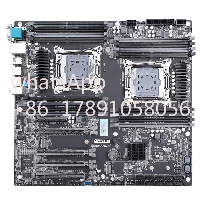 HUANANZHI X10X99 16D LGA 2011-3 XEON X99 Motherboard support Intel Dual CPU E5 2640 2666 2670 2696 2678 V3 V4 DDR4 RECC NVME