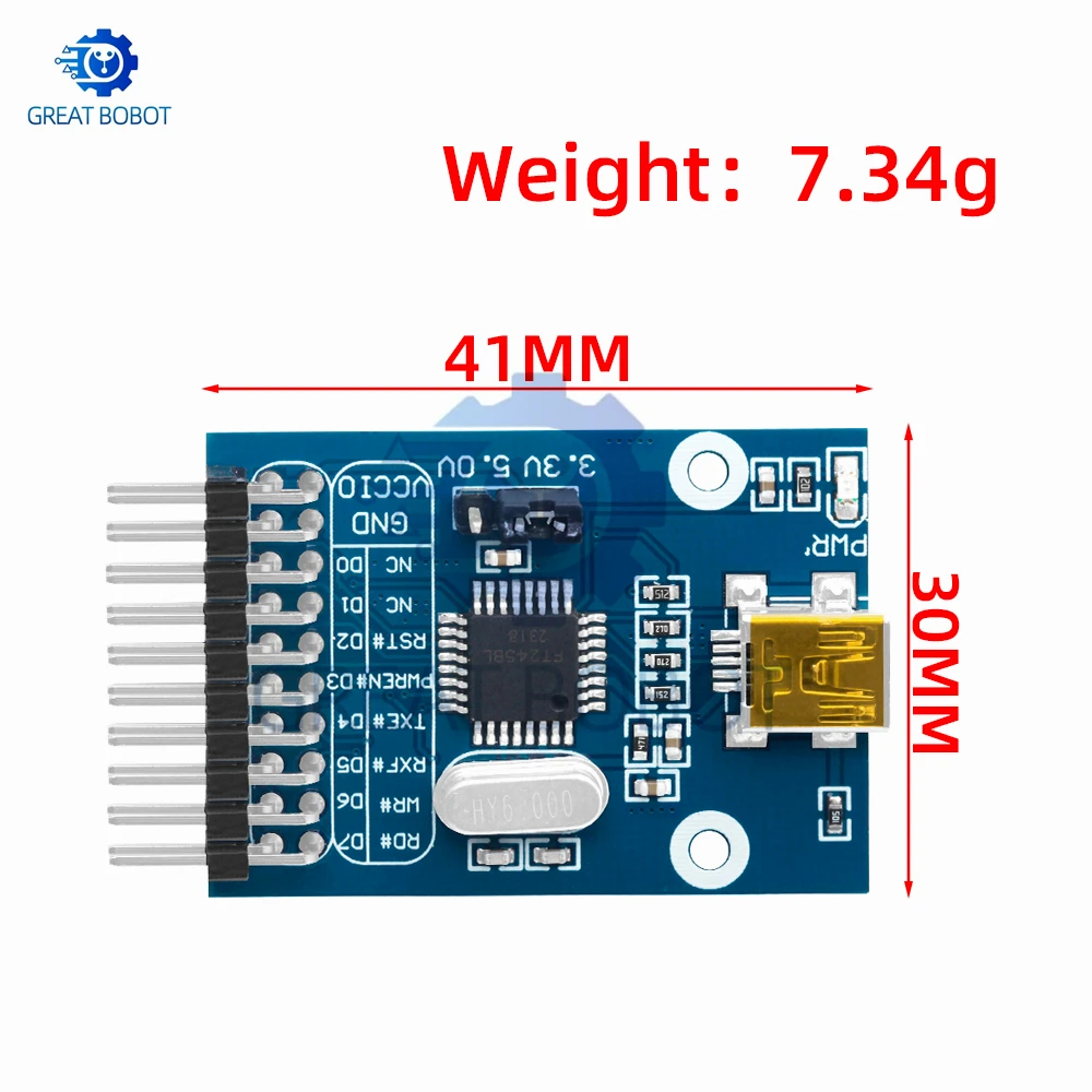 1~10PCS New FT245 (FT245R/FT245RL) USB Module: USB-to-Parallel FIFO – for Arduino-Compatible Kit