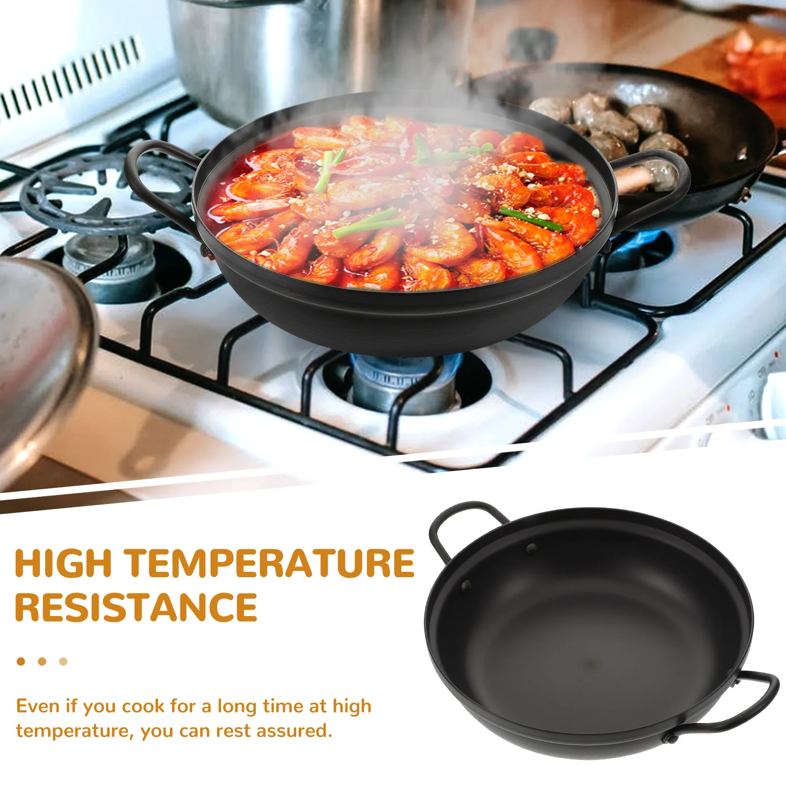 

Aluminum Alloy Seafood Pot Steamer Cooking Soup Korean Hot Binaural Noodle Hotpot Lightweight High Quality Material