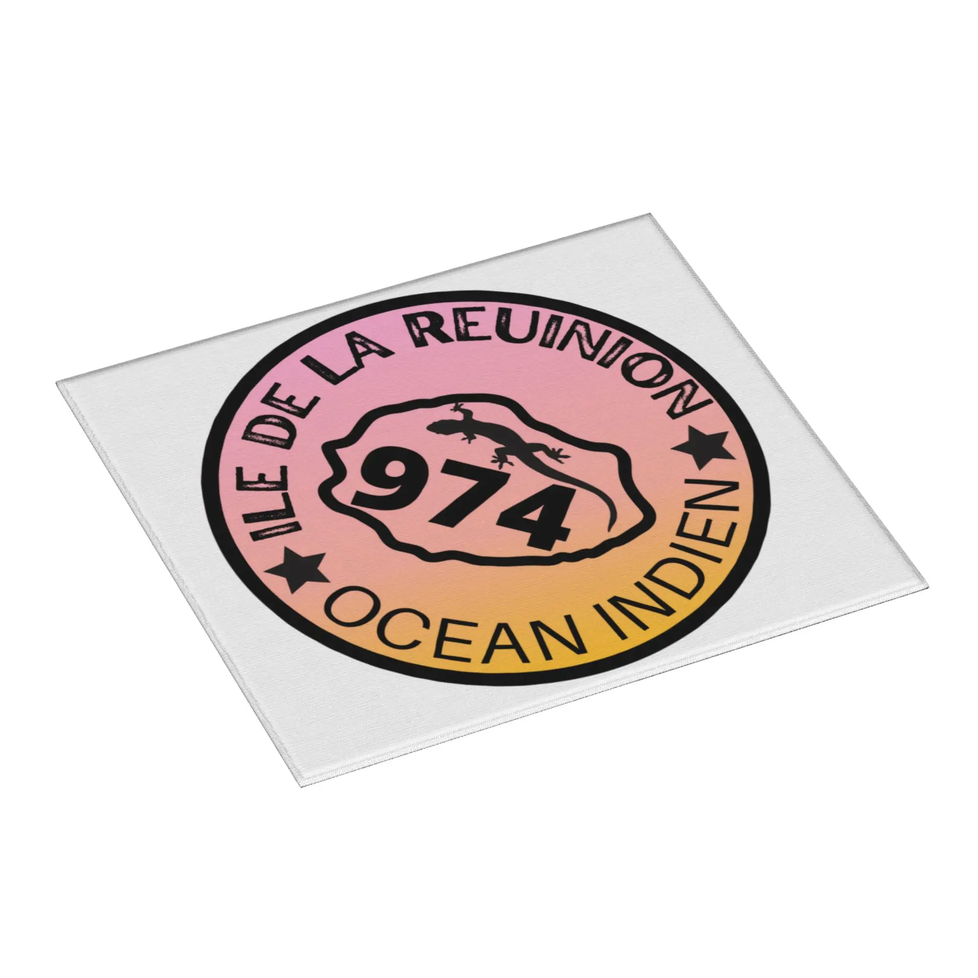 Drying Mat For Kitchen Reunion Island Flag 974 Water Absorbent Waterproof Reusable  On Slip Kitchen Counter Protector Mat