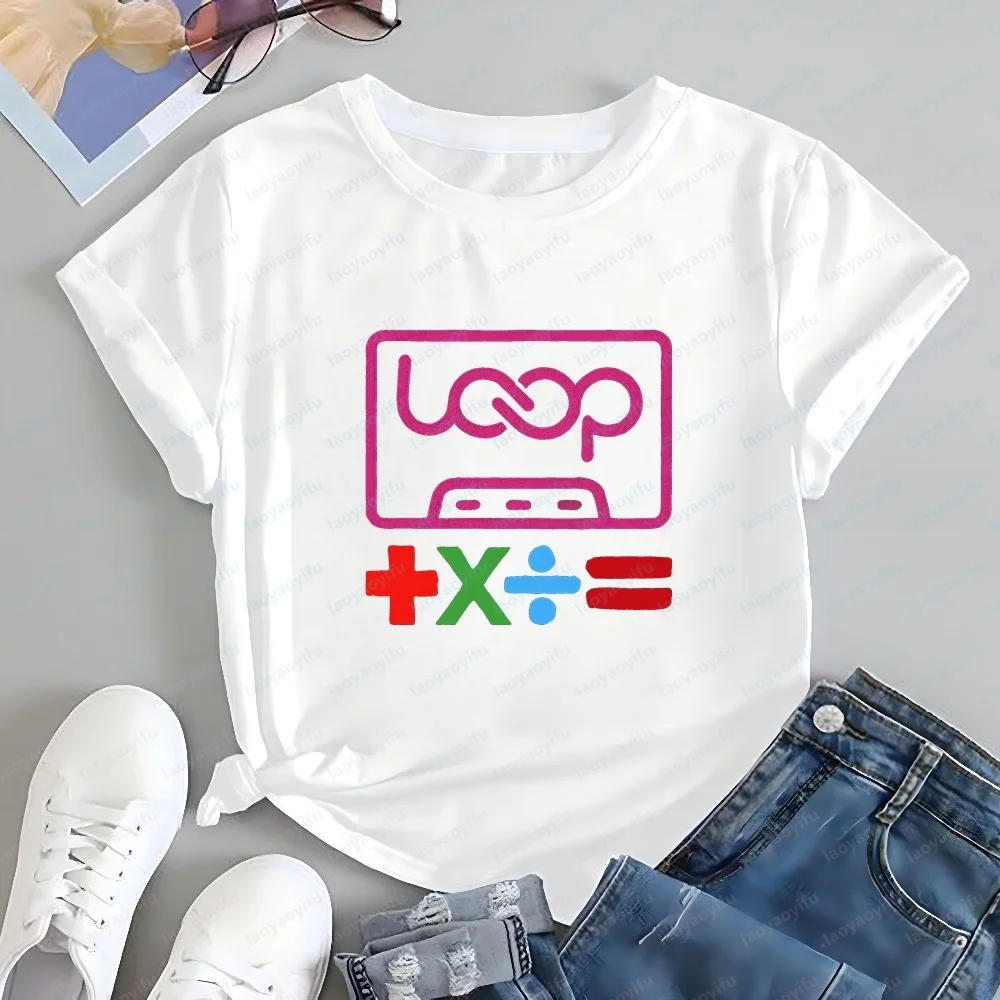 Retro Ed Sheeran Mathematics Tour Artwork Featuring Colorful Equation Icons Y2K Short-Sleeved Men's Women's Comfortable T-shirt