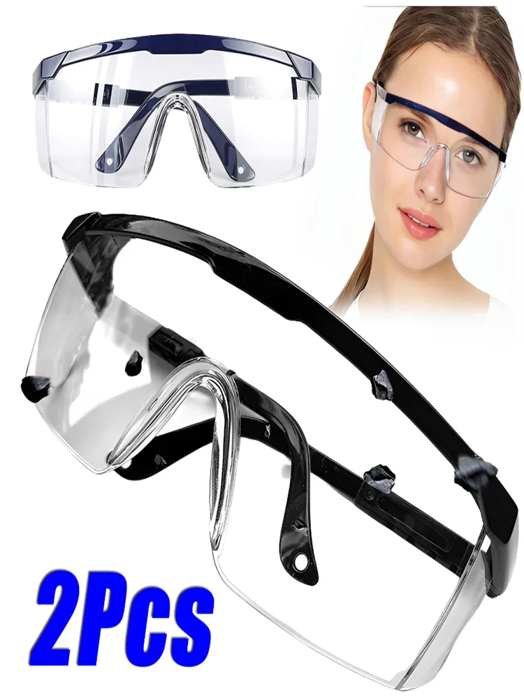 AliExpress NONE 1/2Pcs Anti-Splash Work Safety Glasses Eye Protecting Lab Goggles Protective Industrial Wind Dust Proof Goggles Cycling Glasses