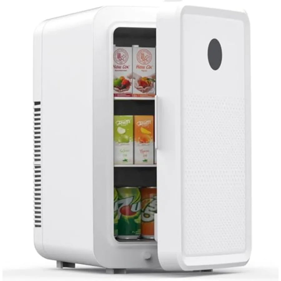 

12L/22L mini fridge for bedroom and dorm: ABS plastic, black, portable 110V/12V cooler warmer for skincare, cosmetics, drinks,