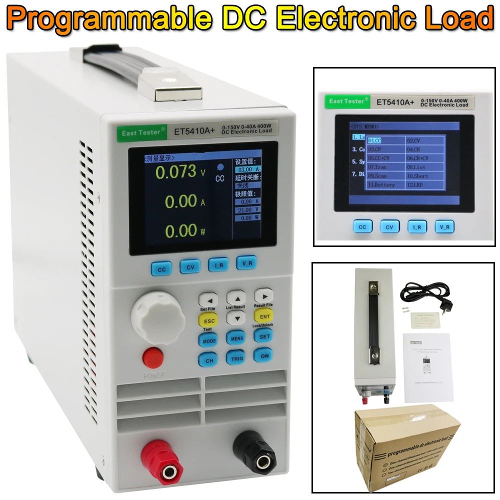 DC Electronic Load Programmable ET5410A+ ET5420A+ USB Power Supply 500V40A 400W Digital Load Battery Tester EU & Russia Delivery