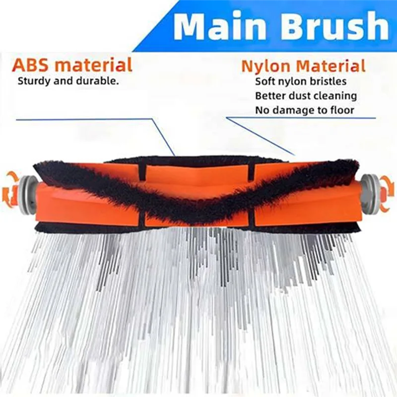 

FSLH For Homerun Serie 7000 XU7100/01 XU7100/02 Karcher RCV 5 Spare Parts Main Side Brush Mop Cloth Accessories