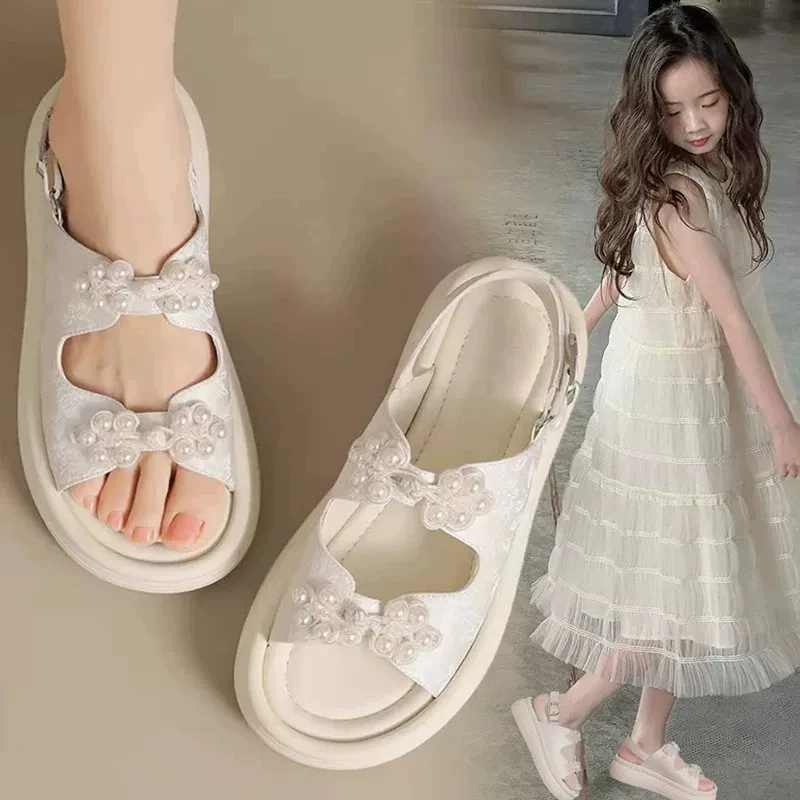 Mädchen Strandschuhe Weiche Sohle Koreanischer Stil Kinder-Sandalen Rutschfest Bequem 2026 Brandneue Kinder-Freizeitschuhe Trendig – Detail 3