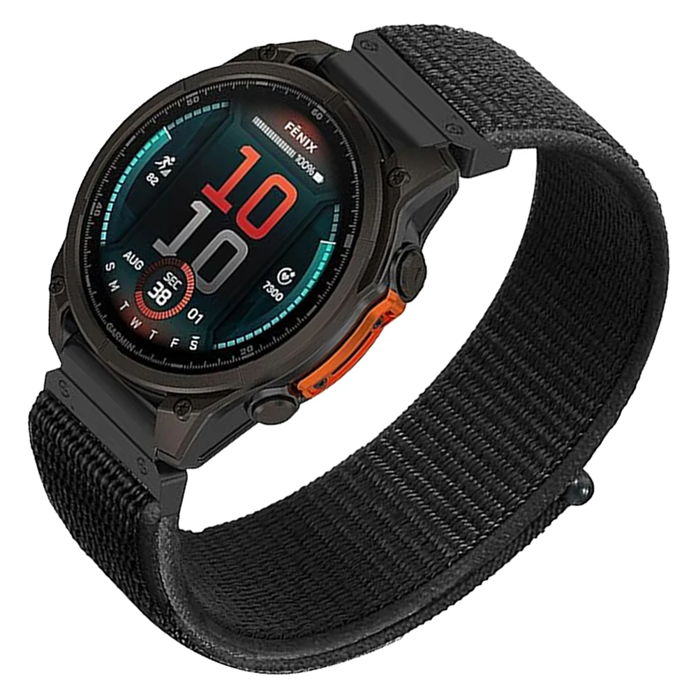 QuickFit 22mm 26mm Nylonarmband für Garmin Fenix8 7X 6X Pro 5x Plus 47mm 51mm Band Enduro 2 3 Tactix 7 8 Quatix 8 Atmungsaktives Armband