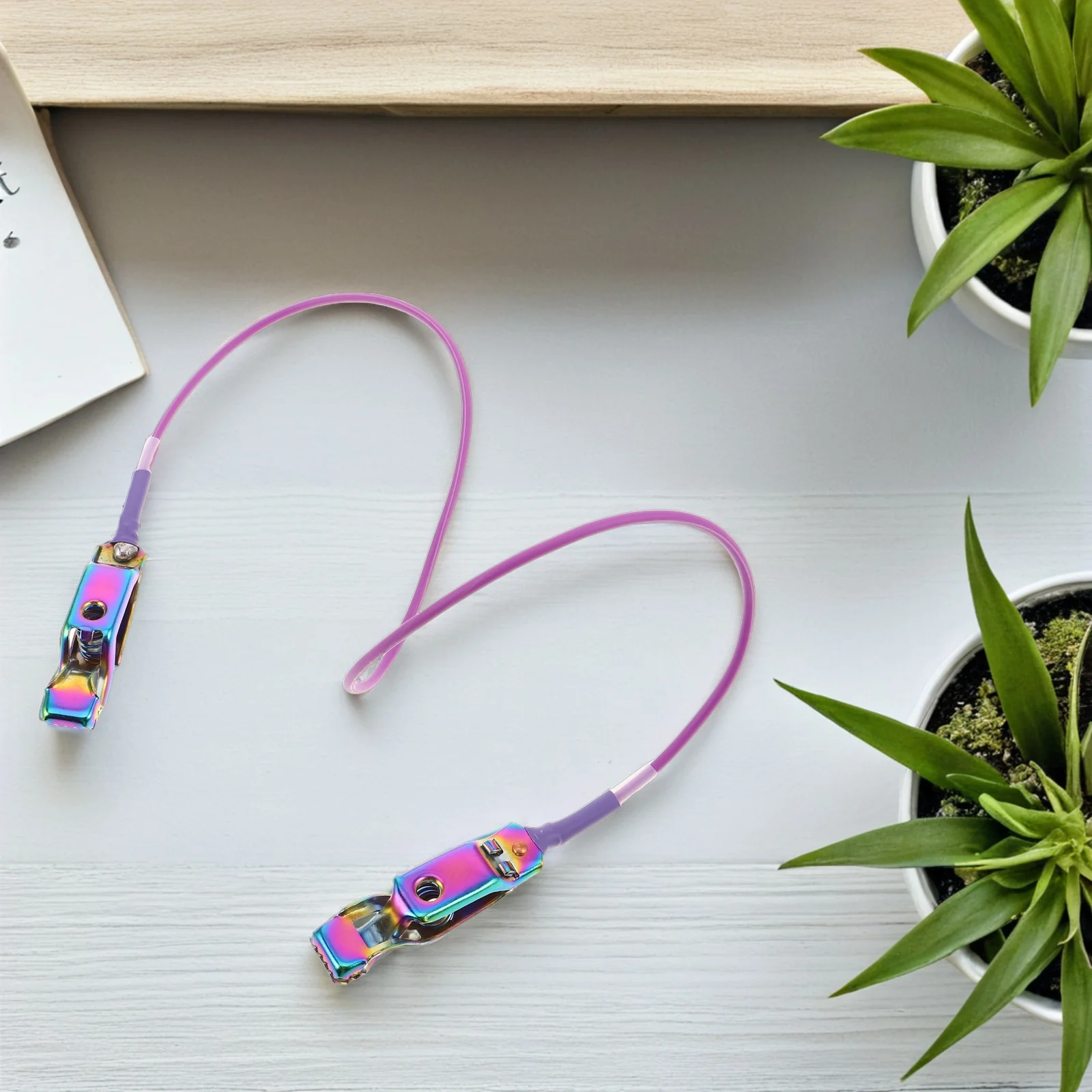 

1pcs Fencing Foil Epee Cord: Blue Cable With Stainless Steel Clamp For Mask Connector Universal Body Wire Compatibility Durable