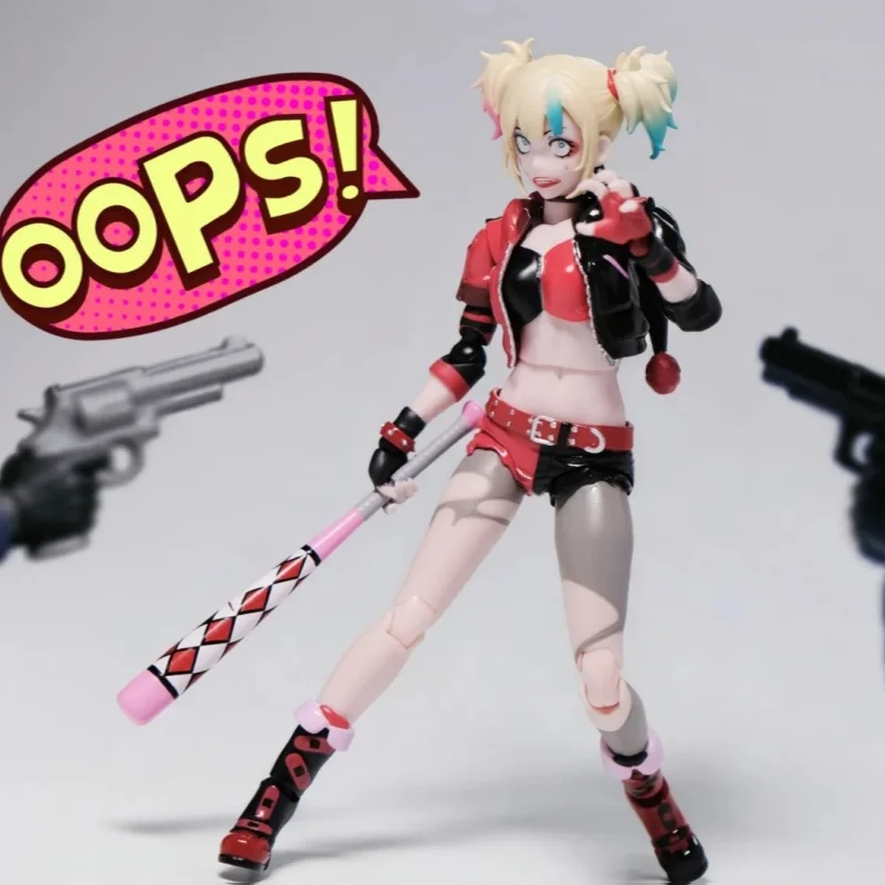 

In Stock Genuine Revoltech Amazing Yamaguchi Harley Quinn Action Figure Articulated Model Suicide Squad Modle Toy Gift ﻿