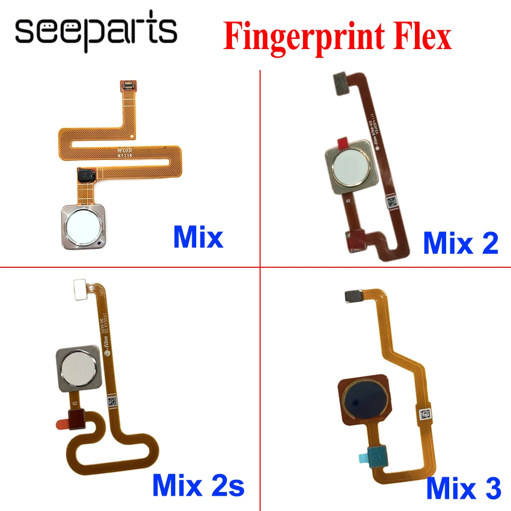 مزيج بصمة فليكس كابل التعرف على الاستشعار معرف اللمس ل Xiaomi Mi Mix 2 2S Mix 3 استبدال كابل مرن زر الصفحة الرئيسية