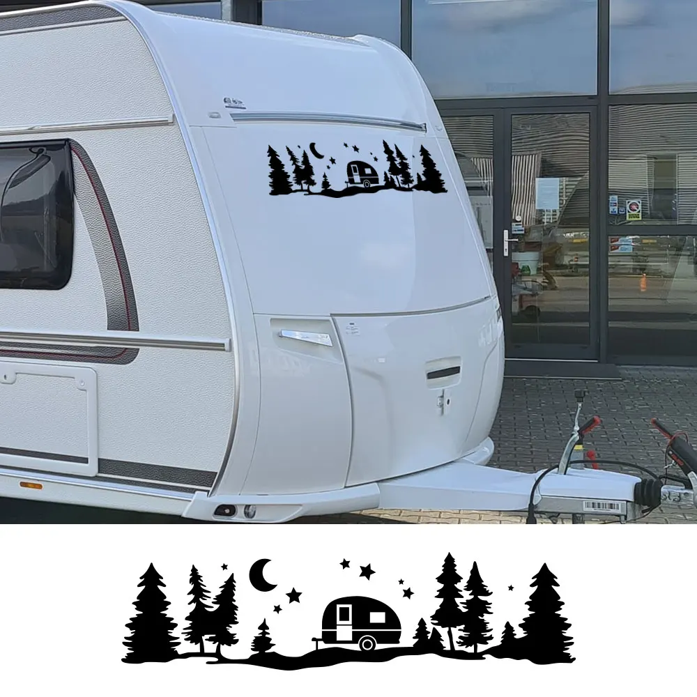 Autocollant pour Camping-Car Caravane Remorque de Voyage Camping-Car Van Rayures Graphiques Décalcomanies Autocollants de Voiture Décoration Autocollant de Voiture