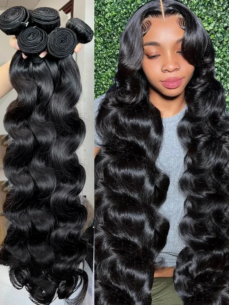 Body Wave Human Hair Bundles 18 20 22 Inch 12A Bundles Human Hair Unprocessed Brazilian Virgin Hair Weave Bundles Human Hair