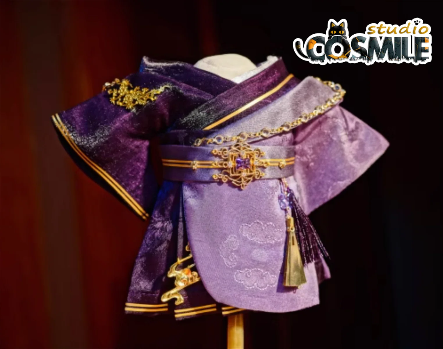 

Высокость Цзян Ченг Фиолетовый Ханфу Бессмертный принц Древний костюм Плюшевая кукла 20 см Кукольная одежда Аксессуары для кукол PR