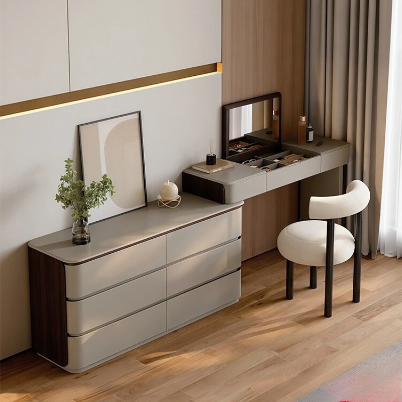 Storage Bucket Cabinet in the Living Room Modern Makeup Desk With Chair Salon Furniture Makeup Artist Toilet Girl White Dresser