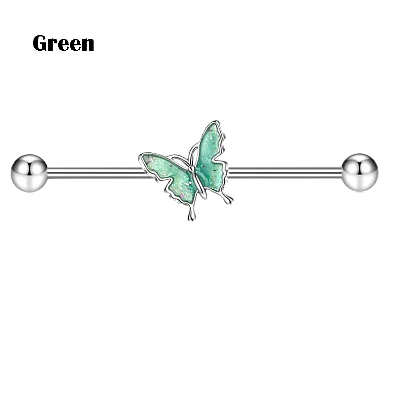 Butterfly Ear BridgeDouble Pierced Pearl EarringsExternal Thread Piercing