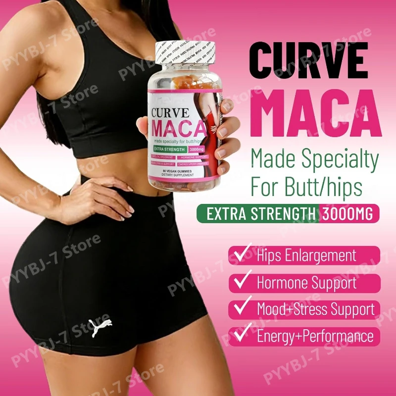 

Natural Gummies Supplement with Plant Extracts Daily Nutritional Support Energy Hip Curves 60 Count