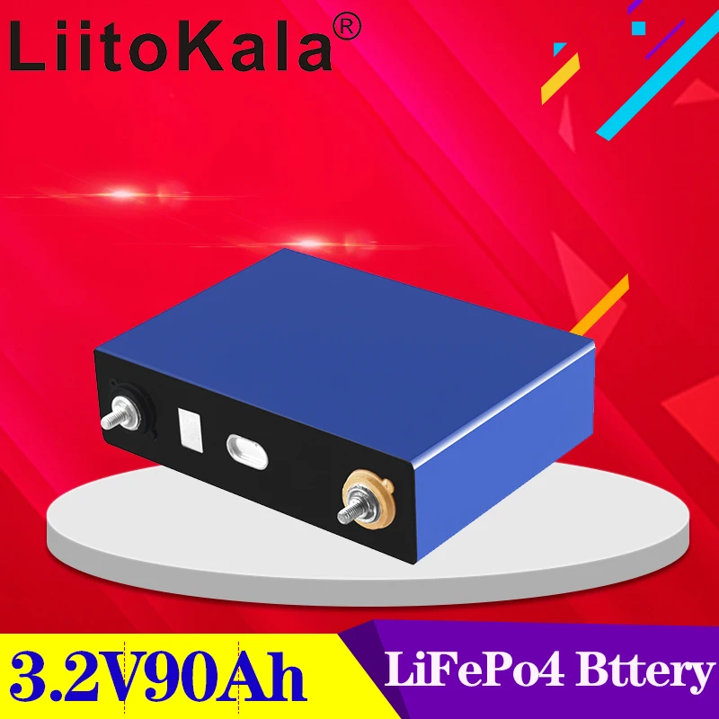 1PCS LiitoKala GRADE A 3.2V 90Ah 100Ah 105Ah lifepo4 battery 12V 24V 86Ah Electric RV Golf car outdoor solar energy Rechargeable