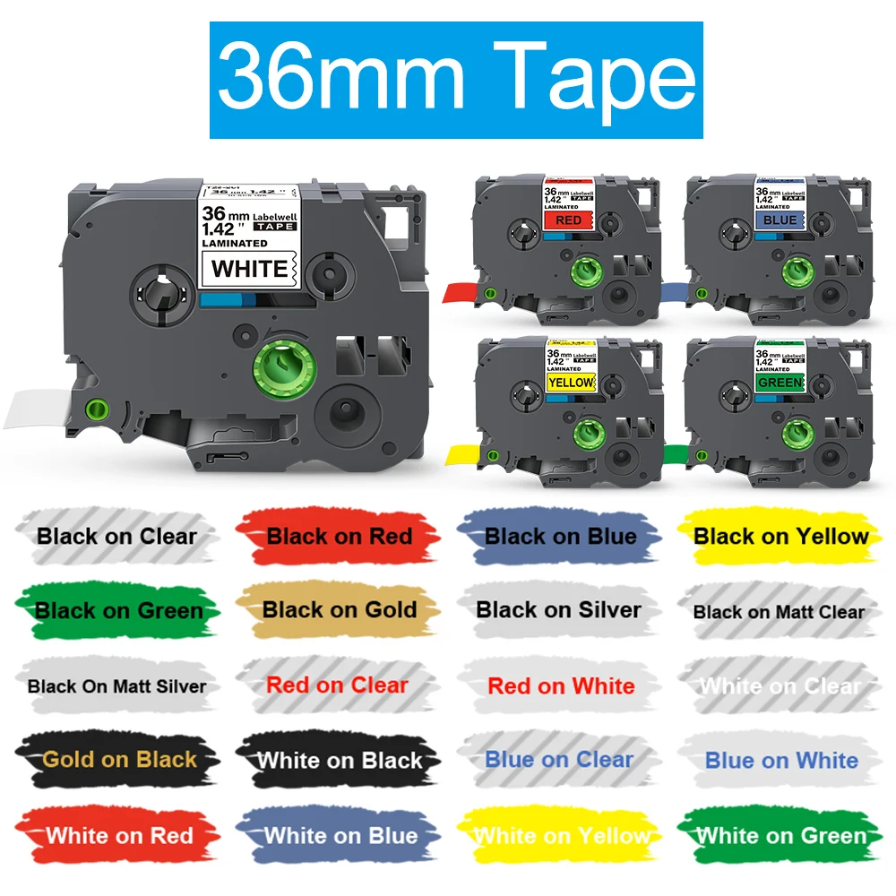 36mm 261 Tape Compatible for Brother 261 161 461 561 661 761 861 Label Tape 364 365 for Brother P Touch PT-P900W Label Printer