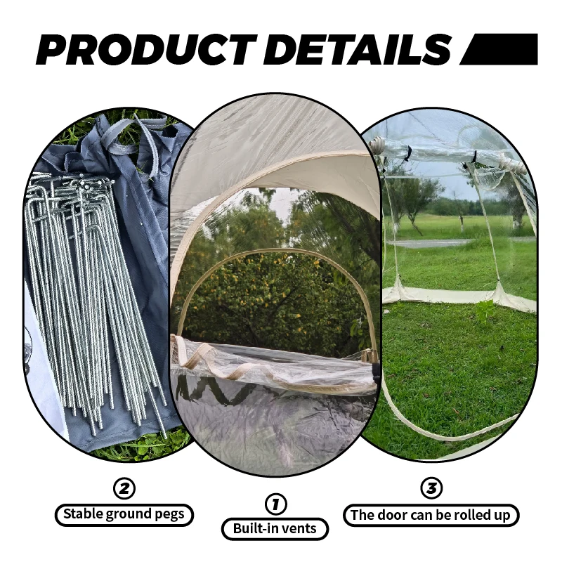 Pop‑Up Bubble Tent, Full Transparent View for Outdoor Lovers, Quick Setup, Portable Clear Shelter for Backyard Nature View Gear