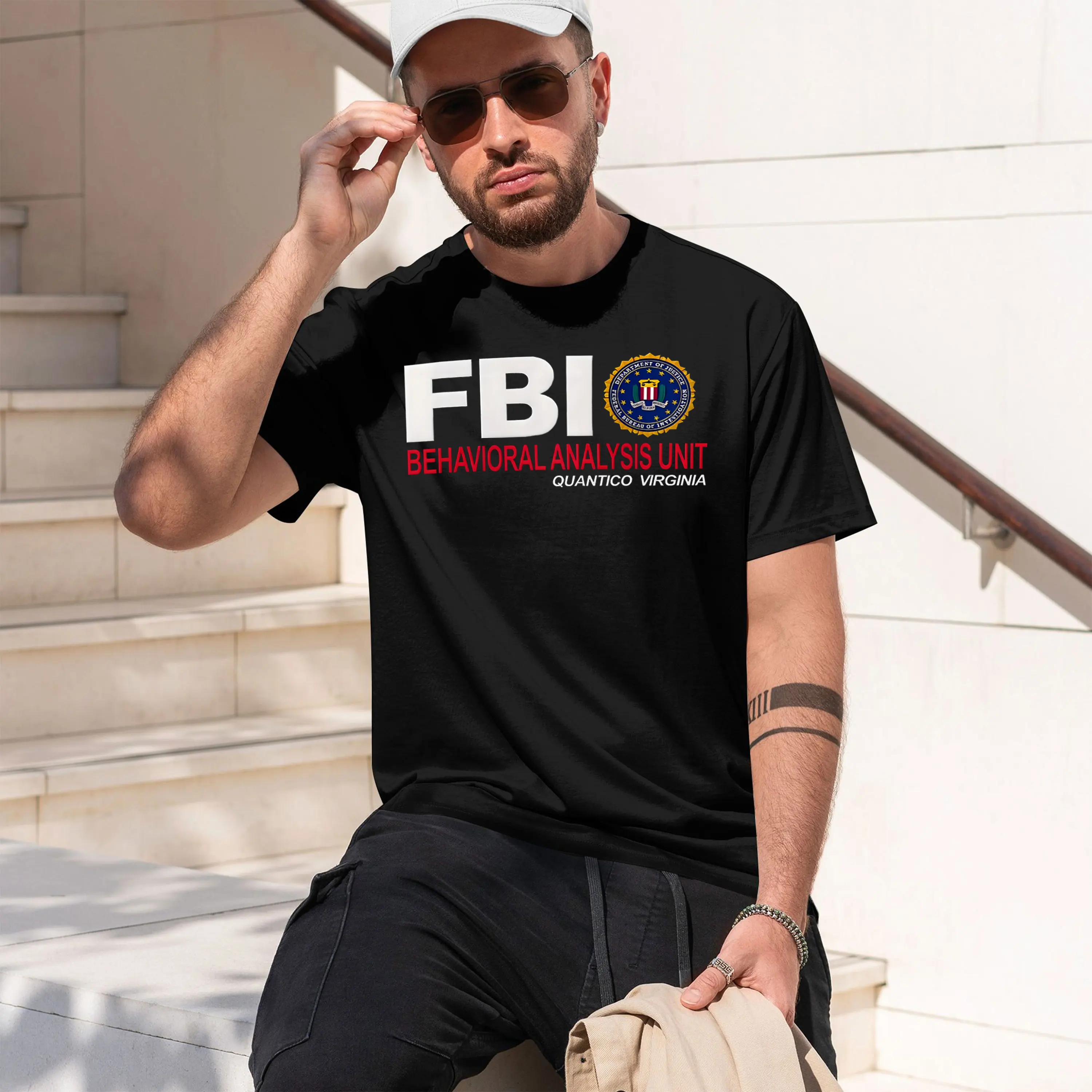FBI BEHAVIORAL ANALYSIS UNIT 2026 New Model Men’s Short-sleeve crewneck T-Shirt Classic Casual Multiple Colors and Sizes for Dai