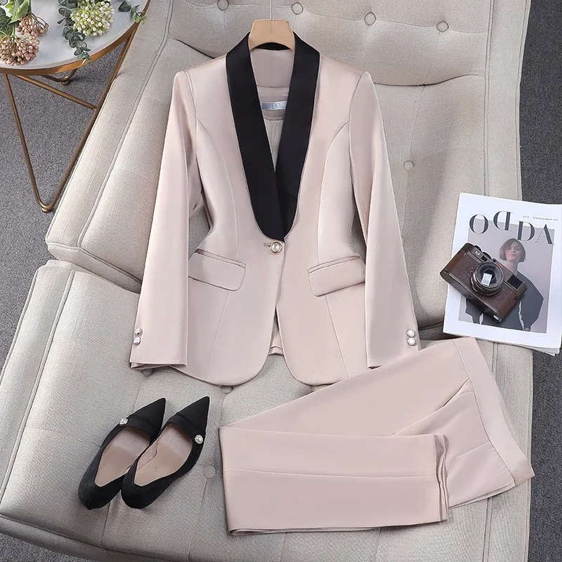 Splicing suit women's fashion purple green suit jacket women's vêtements femme