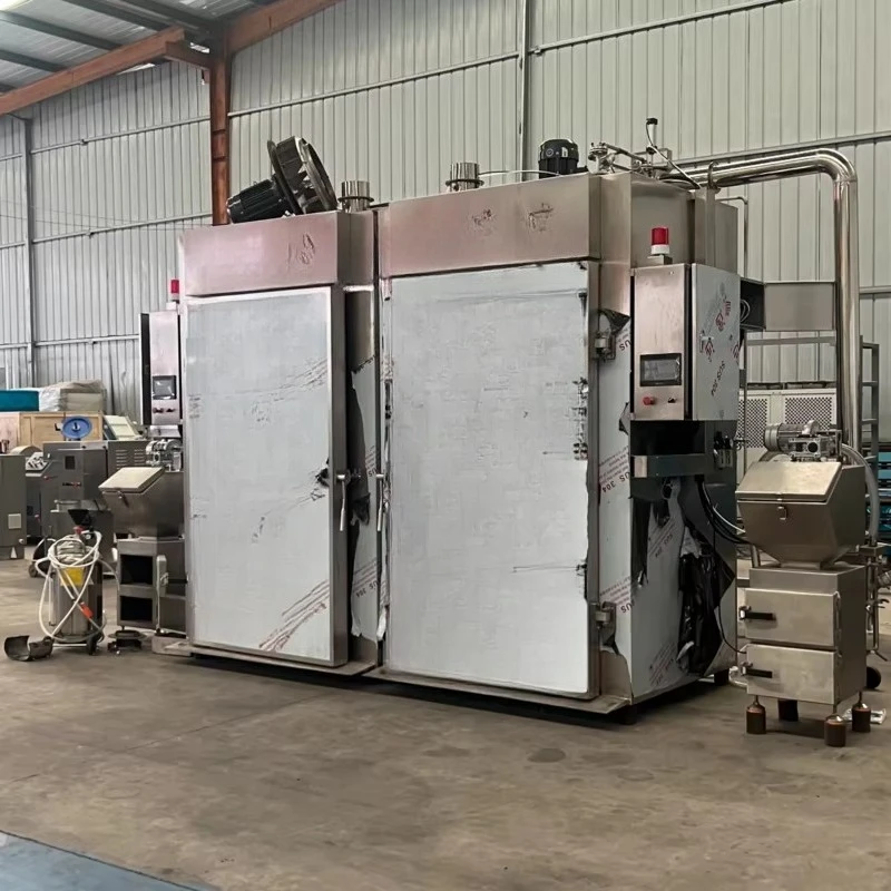Automatic Sausage Making Machine with Engine & Motor Industrial Smokehouse Chamber and Oven for Meat Processing