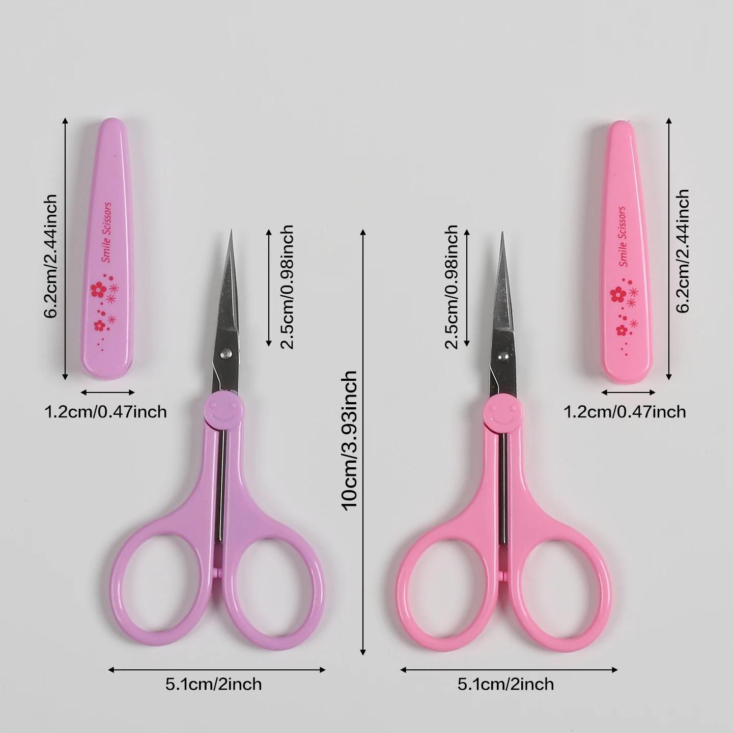 Picture 3: Stainless Steel Small Scissors with Protective Sheath Office Handheld Use Ideal for Handicraft Paper Cutting and Household Use