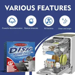 24pcs Dishwasher Cleaner Strong Oil Stain Removal Descaling Detergent Tablets Kitchen Cleaning Tools Dishwasher Cleaning